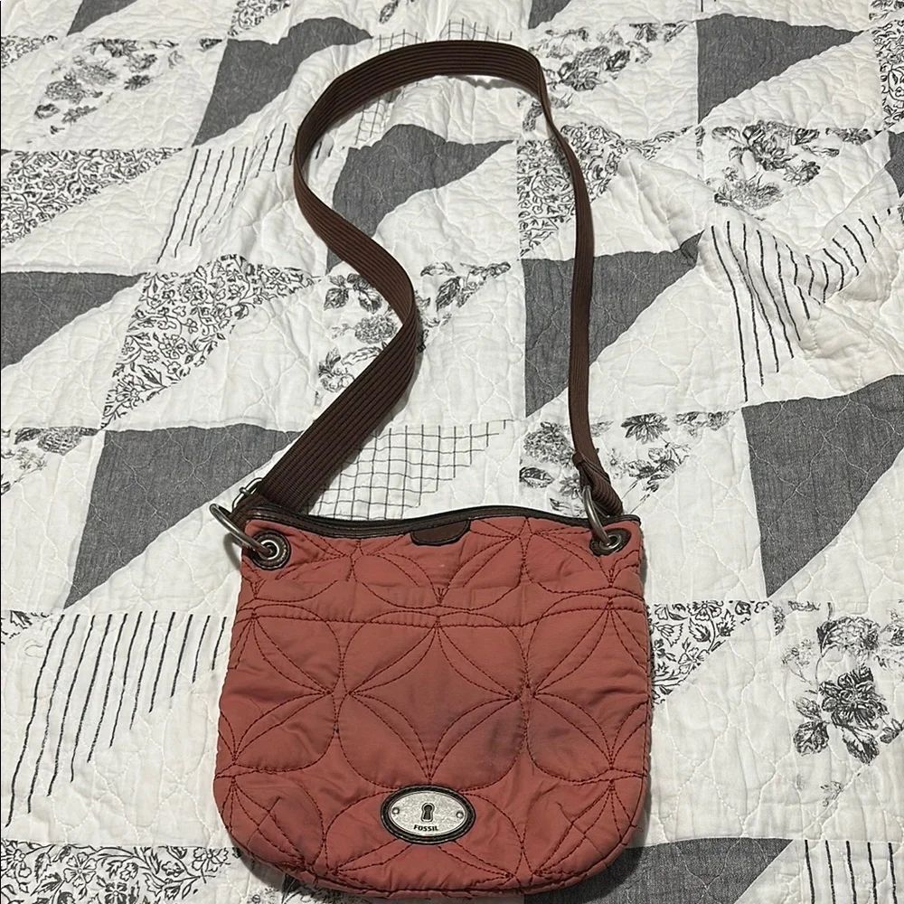 Fossil Crossbody Bag with Quilted Design